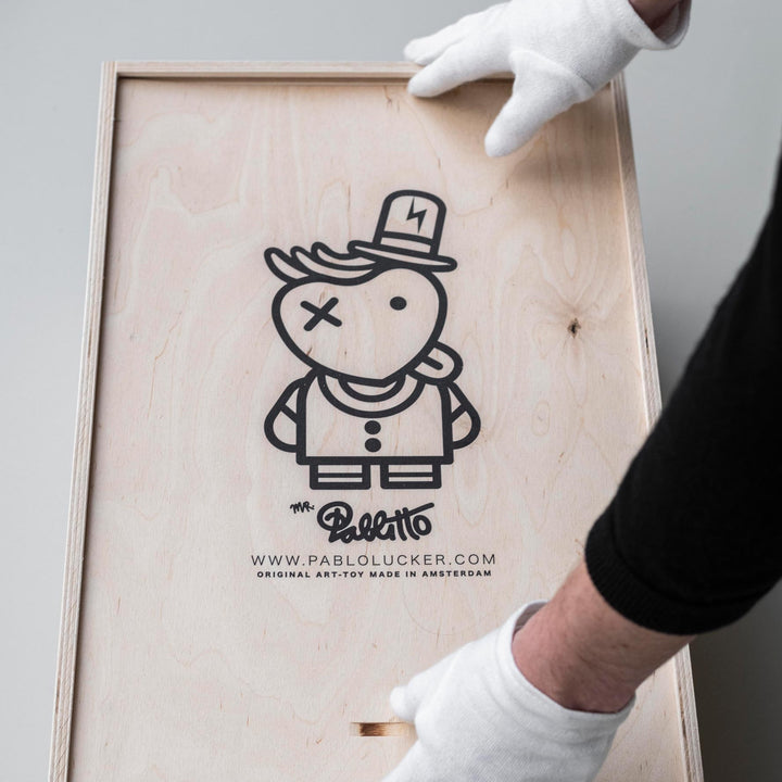 Mr. pablitto art toy by artist Pablo Lucker